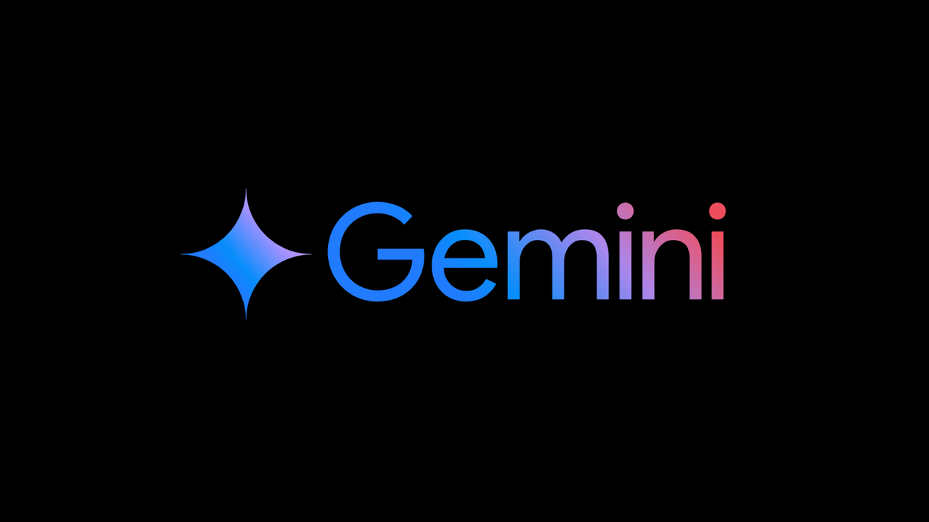 Gemini logo on a black background.